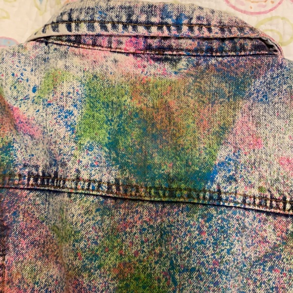 Girls Colorful Jean Jacket Size L Thread and Supply Brand 😊 - Picture 10 of 12